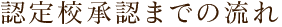 認定校承認までの流れ