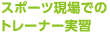 スポーツ現場でのトレーナー実習